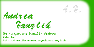 andrea hanzlik business card